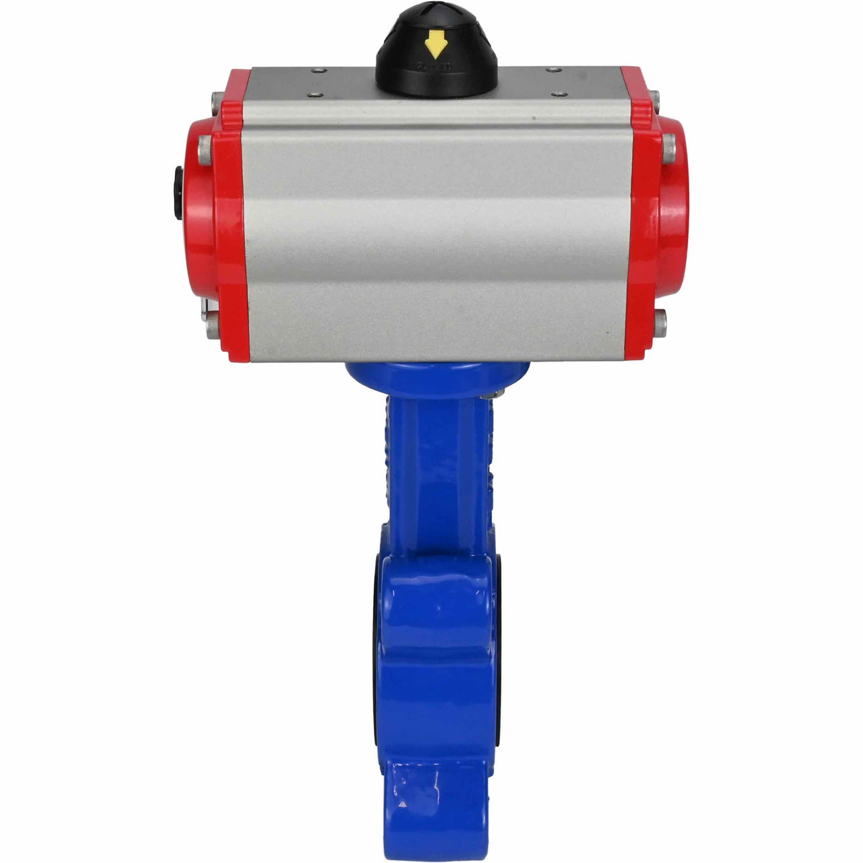 Vanne papillon d'eau Elephant WBV1616N-2W-Fb-H, matériau du corps - fonte QT450, matériau du disque - fonte QT450, joint - NBR, actionneur pneumatique PA-SA avec ressorts de rappel, 4M310-08 24V