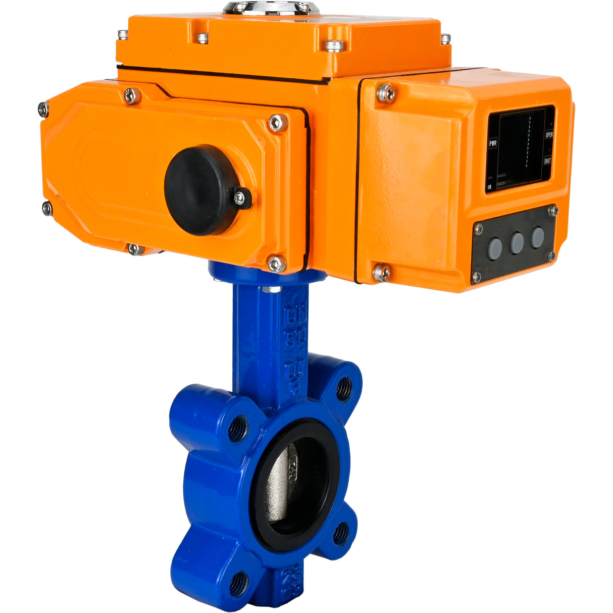 Vanne papillon d'eau Elephant WBV1616E-2W-Fb-H, matériau du corps - fonte QT450, matériau du disque - fonte QT450, joint - EPDM, actionneur électrique QT-N-EM-B1-220VAC-U1 220V