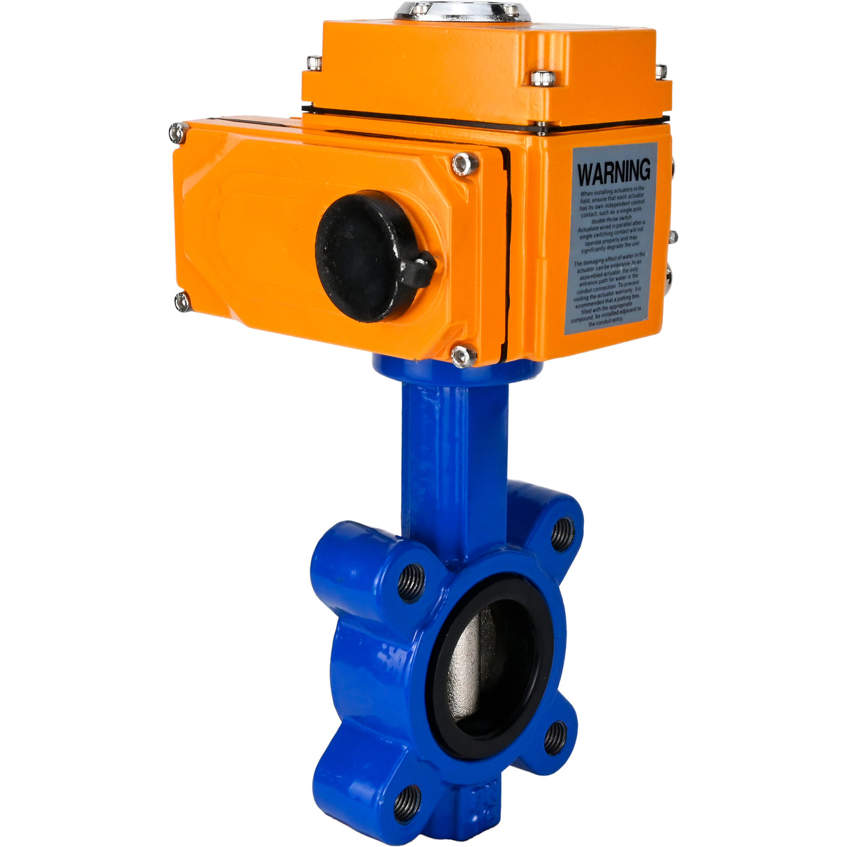 Vanne papillon d'eau Elephant WBV1616N-2W-Fb-H, matériau du corps - fonte QT450, matériau du disque - fonte QT450, joint - NBR, actionneur électrique QT-N-EM-O1-24VDC-U1 24V