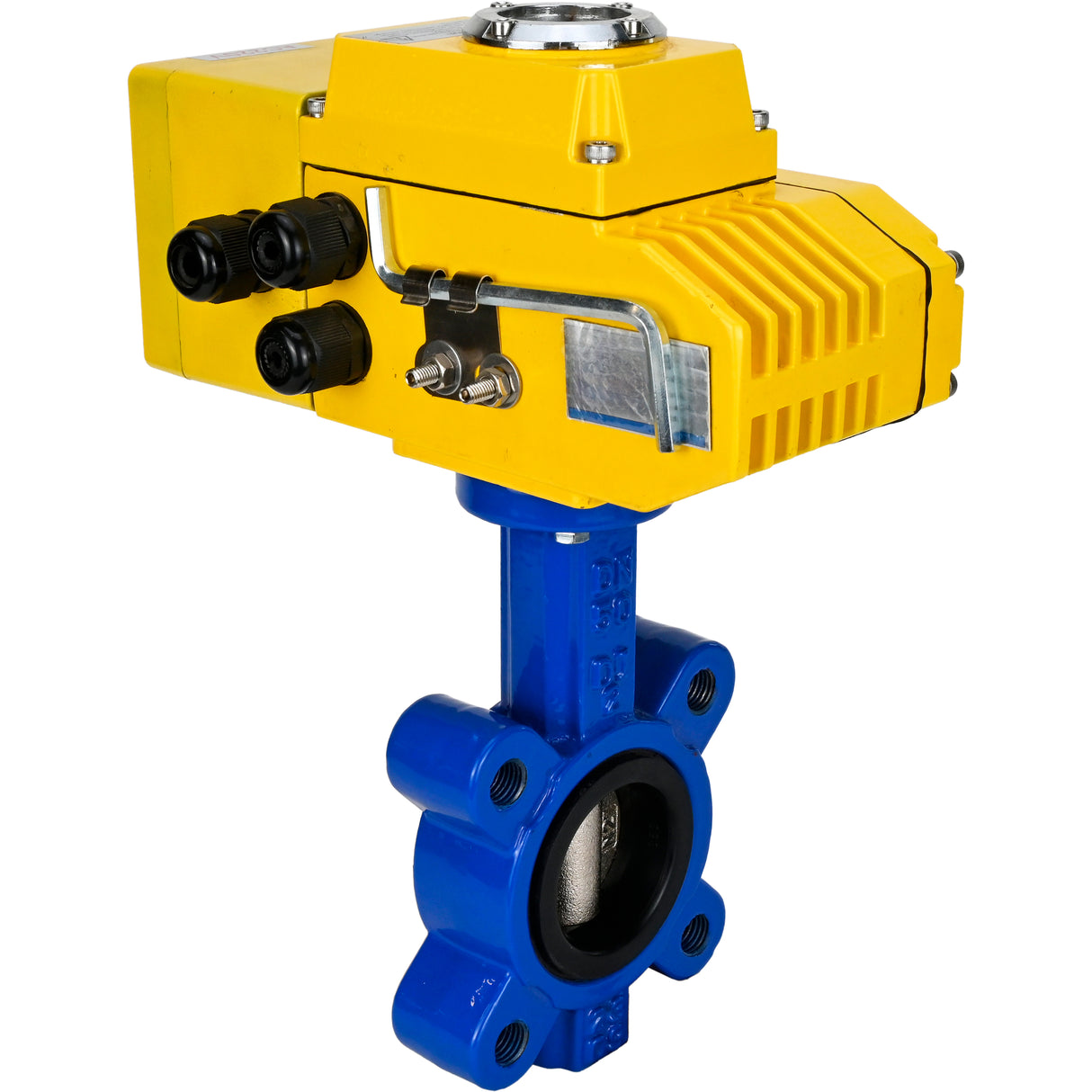 Vanne papillon d'eau Elephant WBV1616N-2W-Fb-H, matériau du corps - fonte QT450, matériau du disque - fonte QT450, joint - NBR, actionneur électrique QT-N-EM-A1-220VAC-U1 220V