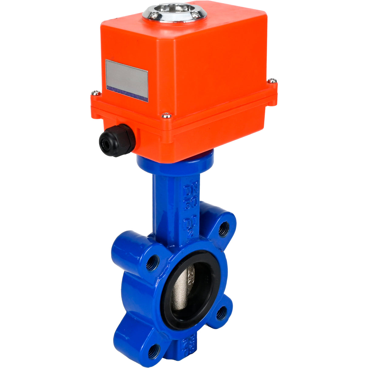 Vanne papillon d'eau Elephant WBV1616E-2W-Fb-H, matériau du corps - fonte QT450, matériau du disque - fonte QT450, joint - EPDM, actionneur électrique QT-N-EM-O1-220VAC-U1 MINI 220V