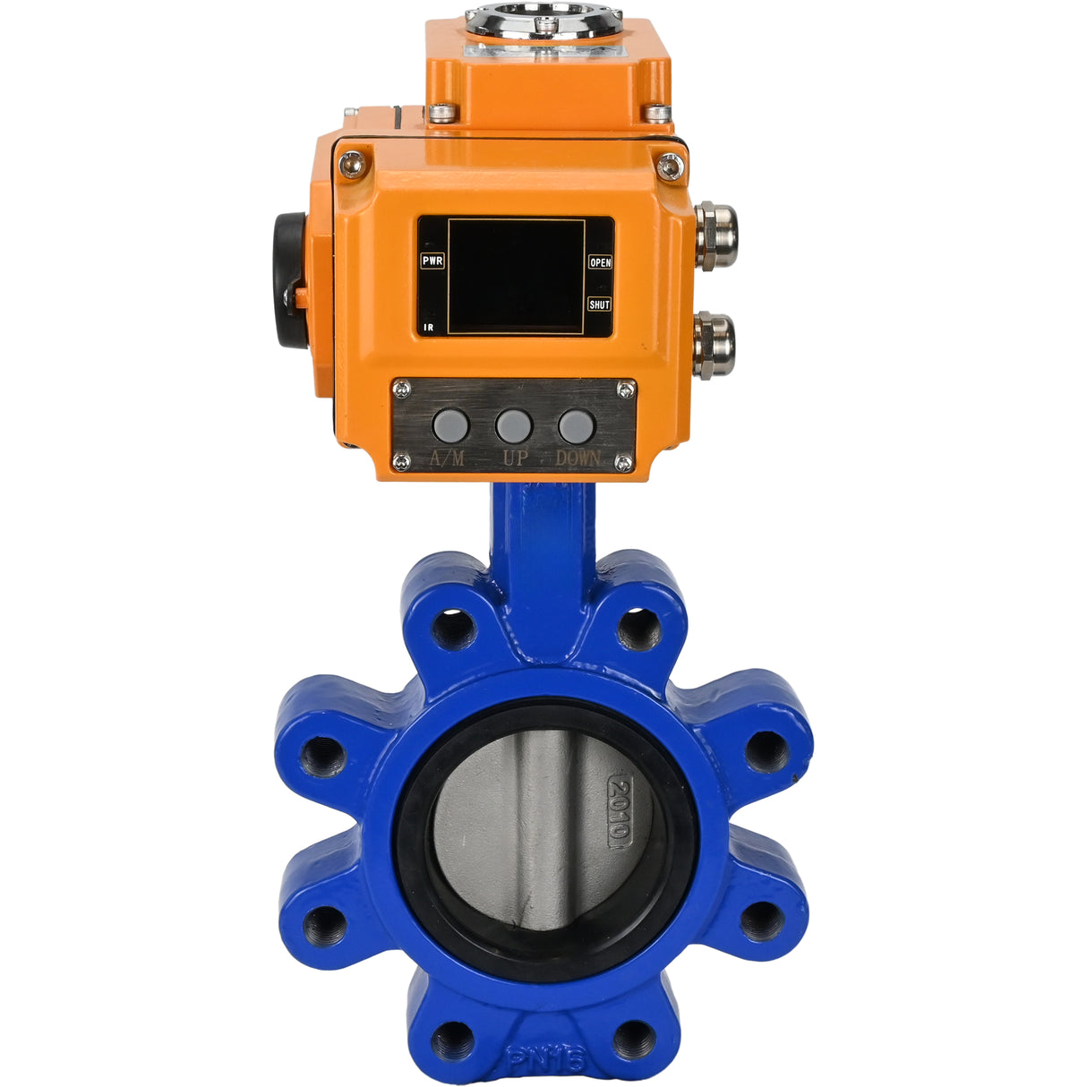 Vanne papillon d'eau Elephant WBV1631N-2W-Fb-H, matériau du corps - fonte QT450, matériau du disque - acier inoxydable AISI 304, joint - NBR, actionneur électrique QT-N-EM-B1-220VAC-U1 220V