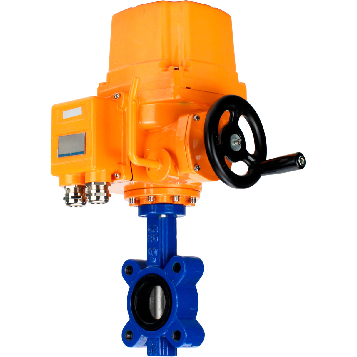 Vanne papillon d'eau Elephant WBV1631N-2W-Fb-H, matériau du corps - fonte QT450, matériau du disque - acier inoxydable AISI 304, joint - NBR, actionneur électrique QT-EX-EM-O1-380VAC-U1 380V