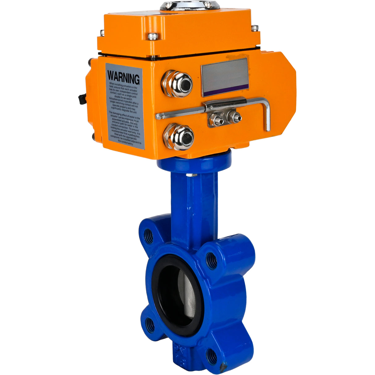 Vanne papillon d'eau Elephant WBV1631E-2W-Fb-H, matériau du corps - fonte QT450, matériau du disque - acier inoxydable AISI 304, joint - EPDM, actionneur électrique QT-N-EM-O1-380VAC-U1 380V