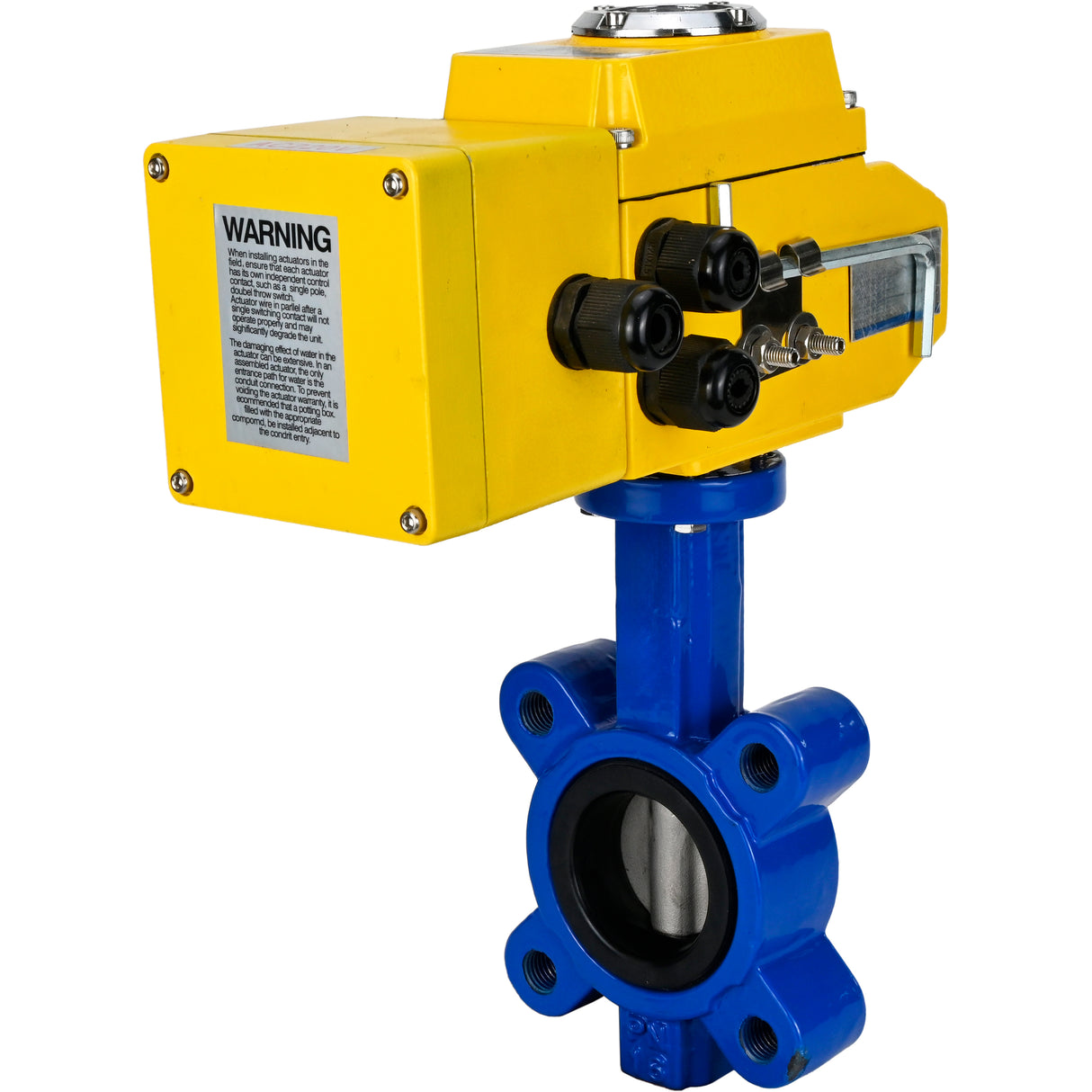 Vanne papillon d'eau Elephant WBV1631E-2W-Fb-H, matériau du corps - fonte QT450, matériau du disque - acier inoxydable AISI 304, joint - EPDM, actionneur électrique QT-N-EM-A1-220VAC-U1 220V