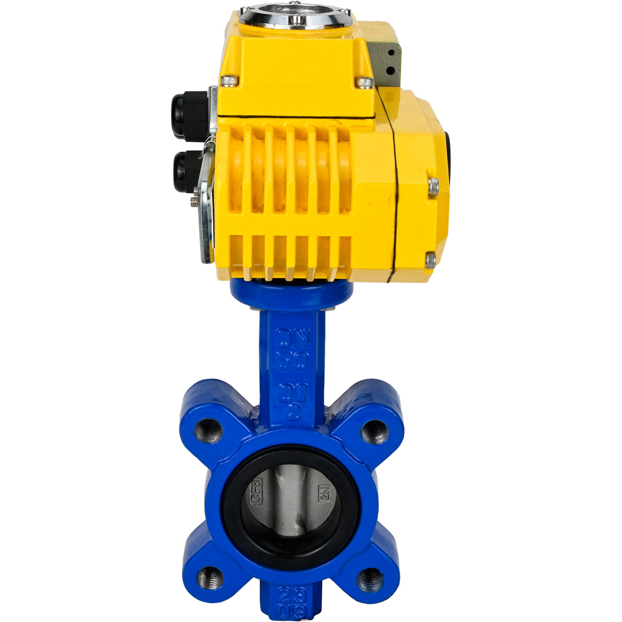 Vanne papillon d'eau Elephant WBV1631E-2W-Fb-H, matériau du corps - fonte QT450, matériau du disque - acier inoxydable AISI 304, joint - EPDM, actionneur électrique QT-N-EM-A1-220VAC-U1 220V