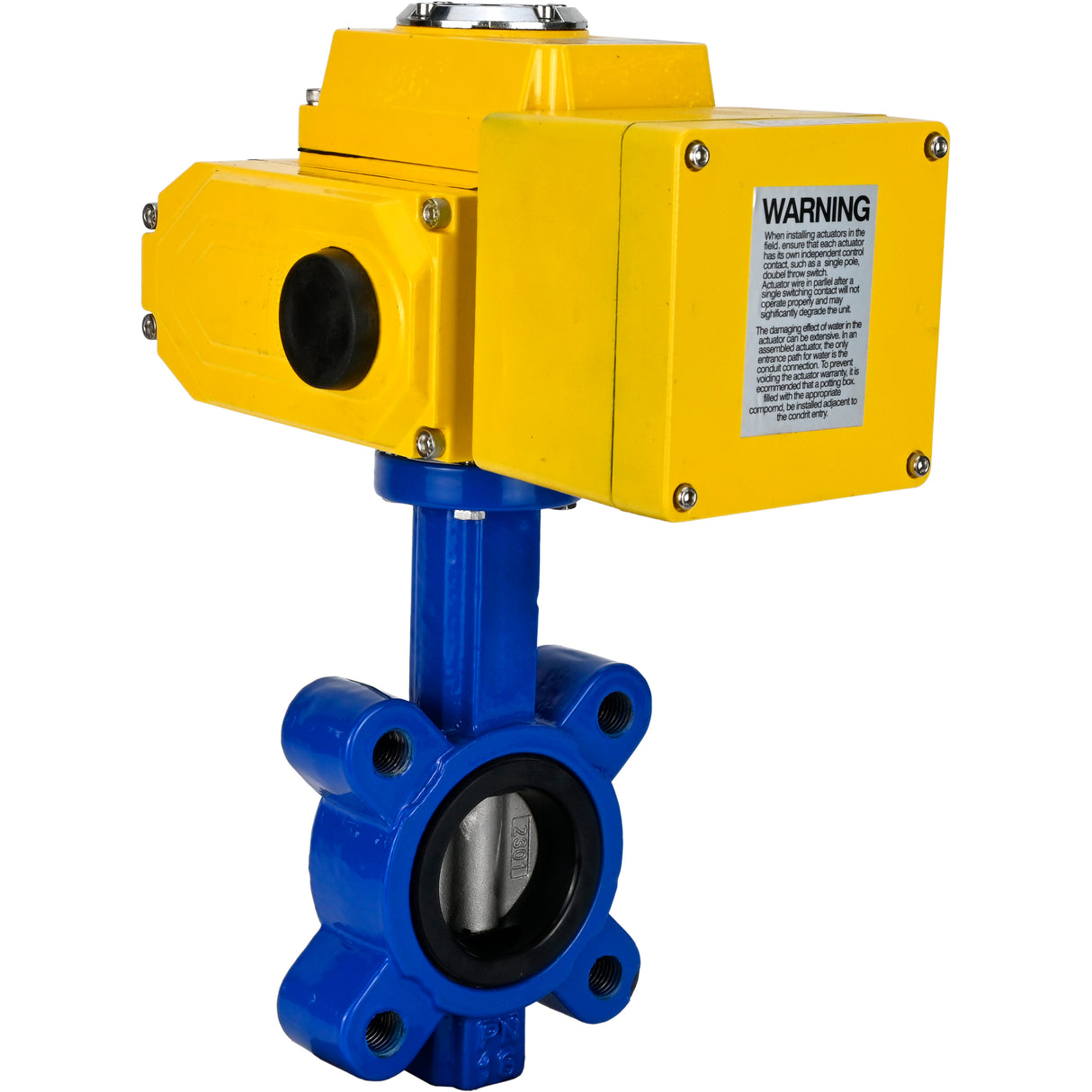 Vanne papillon d'eau Elephant WBV1631E-2W-Fb-H, matériau du corps - fonte QT450, matériau du disque - acier inoxydable AISI 304, joint - EPDM, actionneur électrique QT-N-EM-A1-220VAC-U1 220V