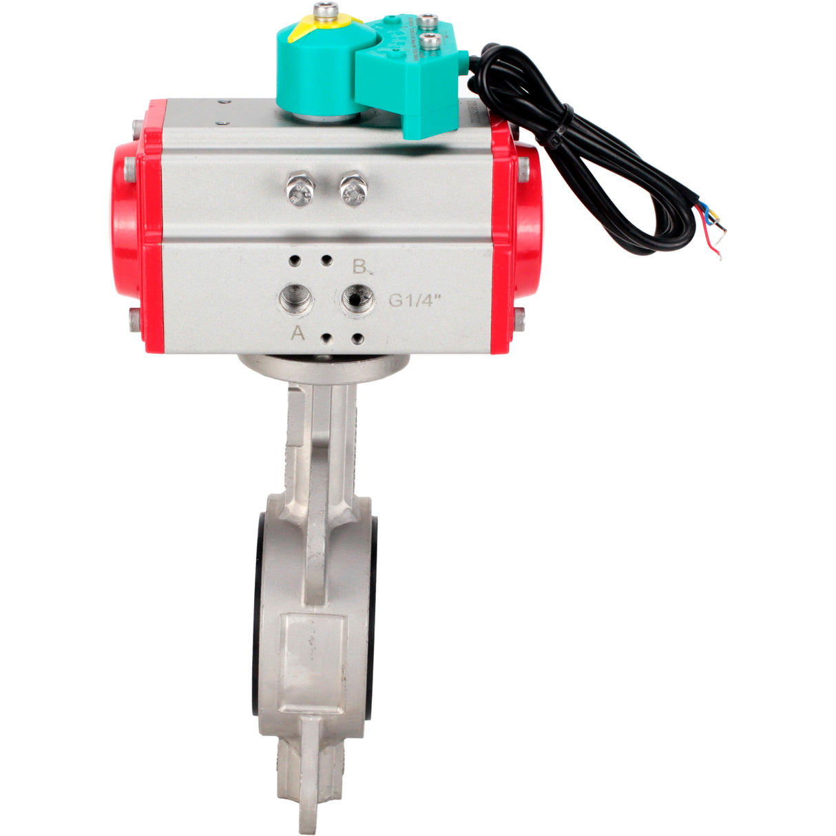 Disc rotary valves Elephant WBV3131N-2W-Fb-H DN50-250 16 bar body - 304 stainless steel, disc - 304 stainless steel, seal - NBR, with pneumatic drive PA-DA-XXX and ALS200D magnetic switch