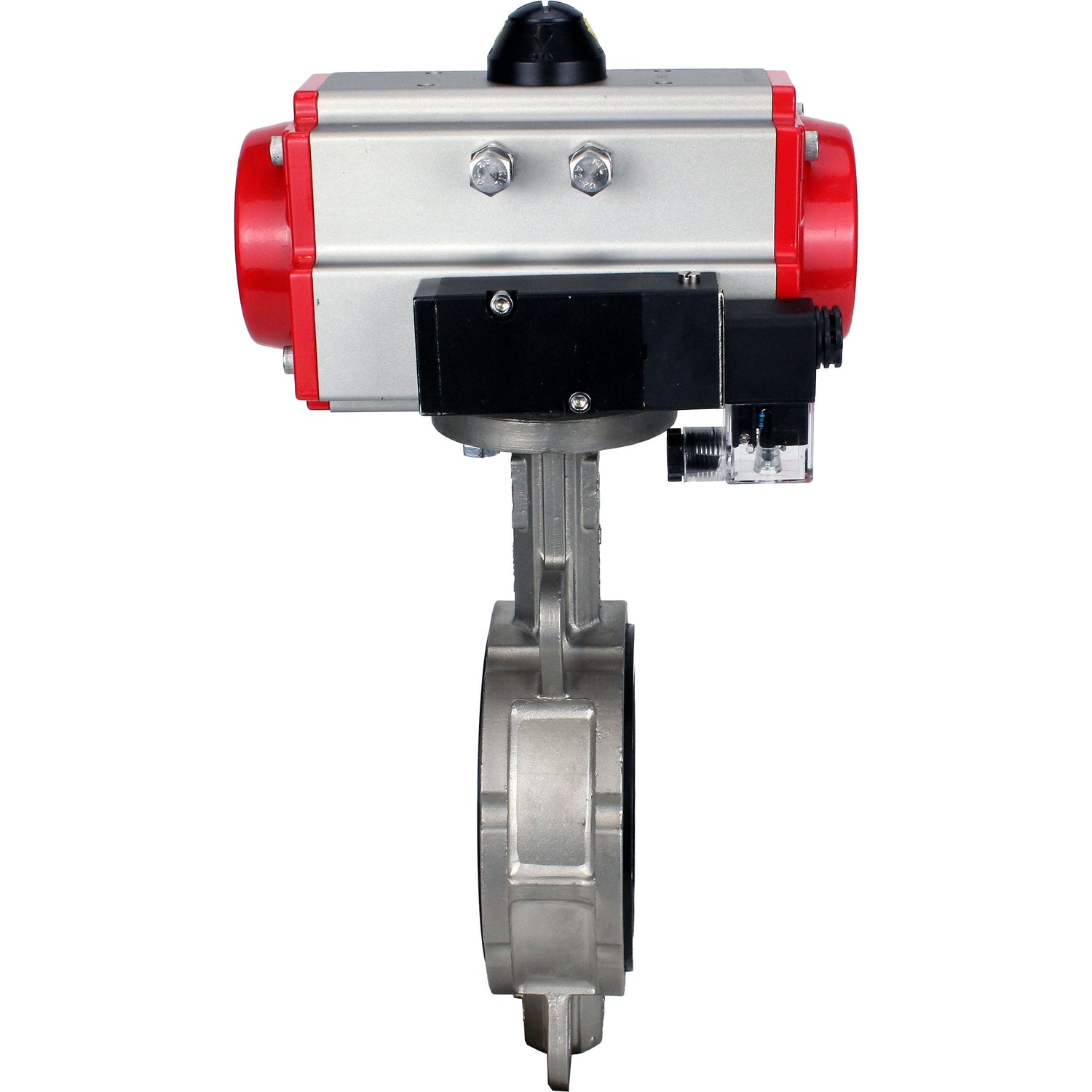 Vanne papillon d'eau Elephant WBV3131N-2W-Fb-H, matériau du corps - Acier inoxydable AISI 304, matériau du disque - Acier inoxydable AISI 304, joint - NBR, actionneur pneumatique PA-DA double action, 4M310-08 24V