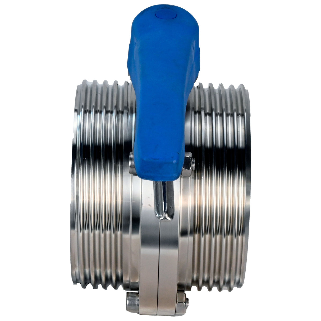 Vanne papillon d'eau Elephant WBV3131E-2W-TH, matériau du corps - acier inoxydable de qualité alimentaire 304, matériau du disque - acier inoxydable AISI 304, joint - EPDM, fileté, avec poignée