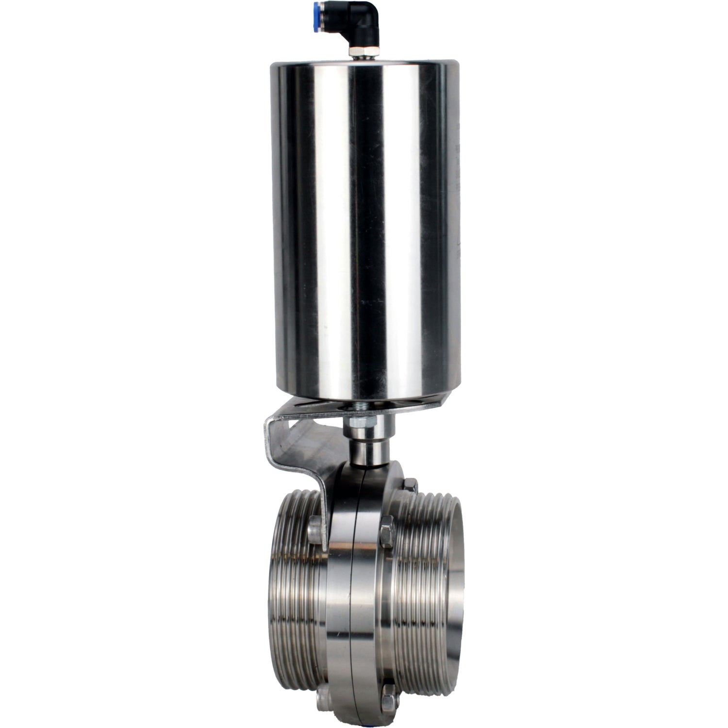 Water Butterfly valves Elephant WBV3131S-2W-T-H, body material - stainless steel AISI 304, seal - Silicon, with pneumatic actuator PA-SA-85