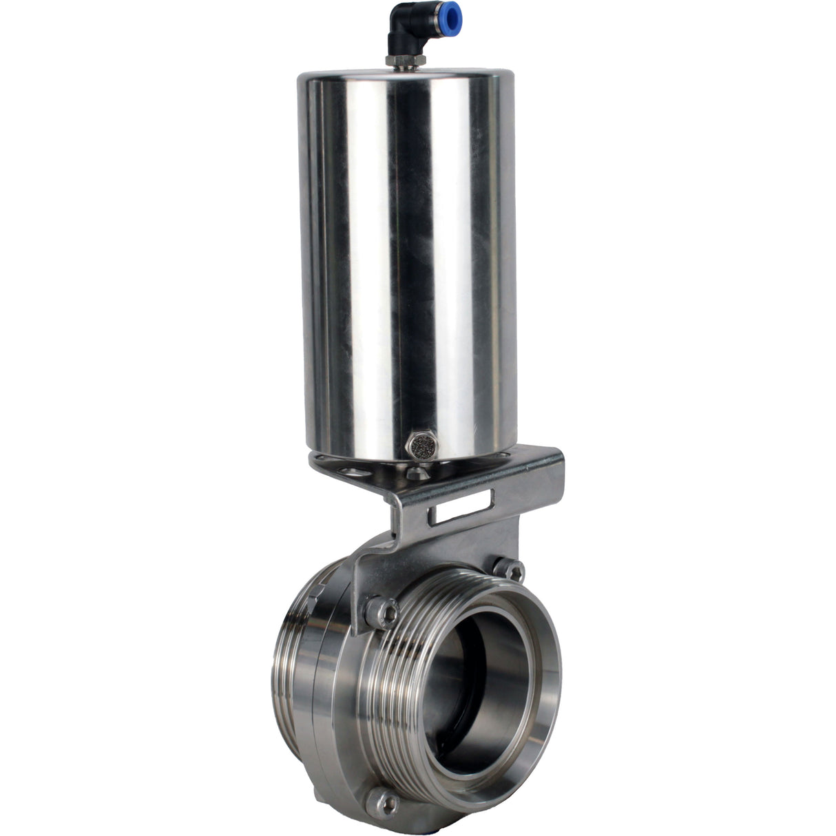 Water Butterfly valves Elephant WBV3131S-2W-T-H, body material - stainless steel AISI 304, seal - Silicon, with pneumatic actuator PA-SA-85