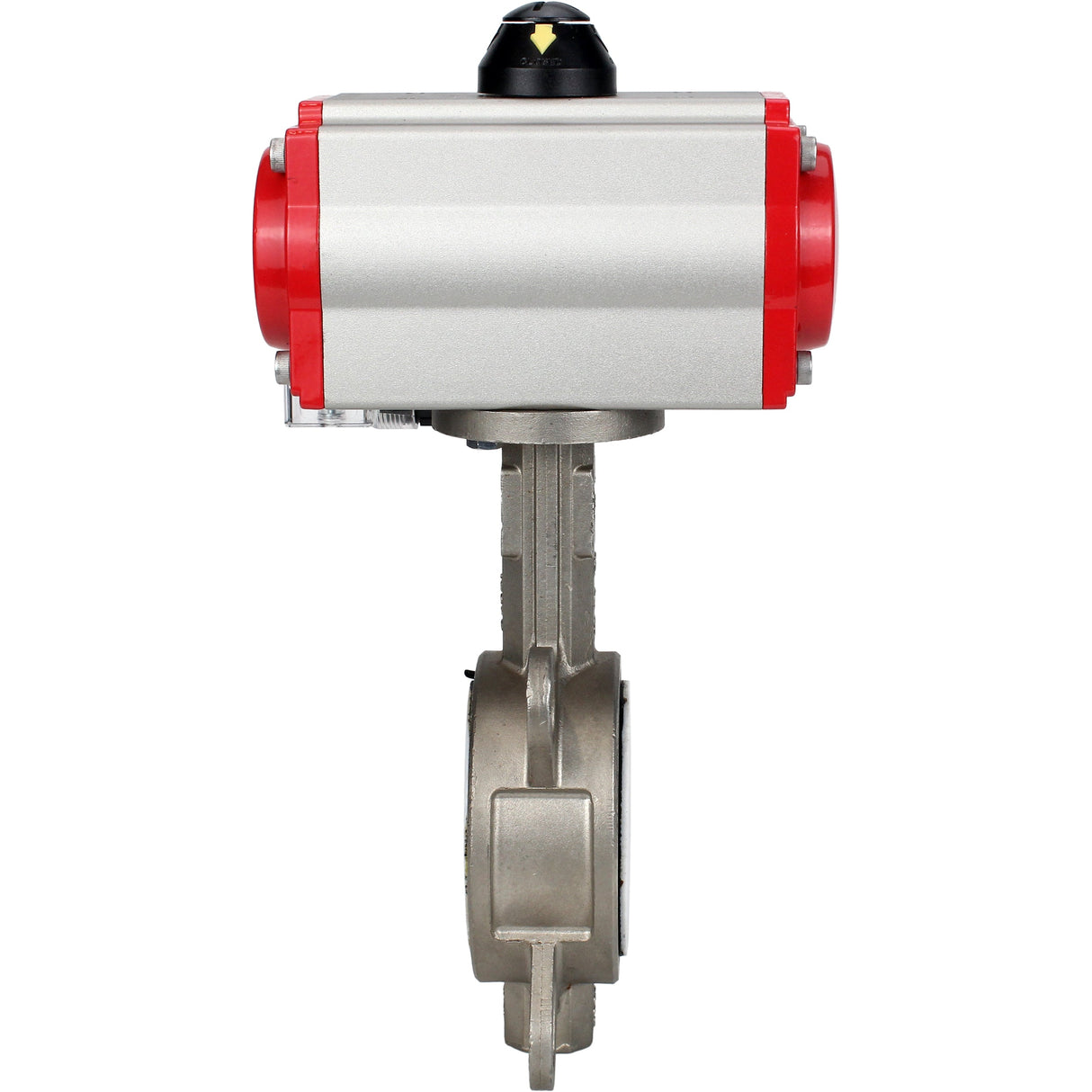 Vanne papillon d'eau Elephant WBV3131P-2W-Fb-H, matériau du corps - Acier inoxydable AISI 304, matériau du disque - Acier inoxydable AISI 304, joint - PTFE, actionneur pneumatique PA-SA avec ressorts de rappel, 4M310-08 220V