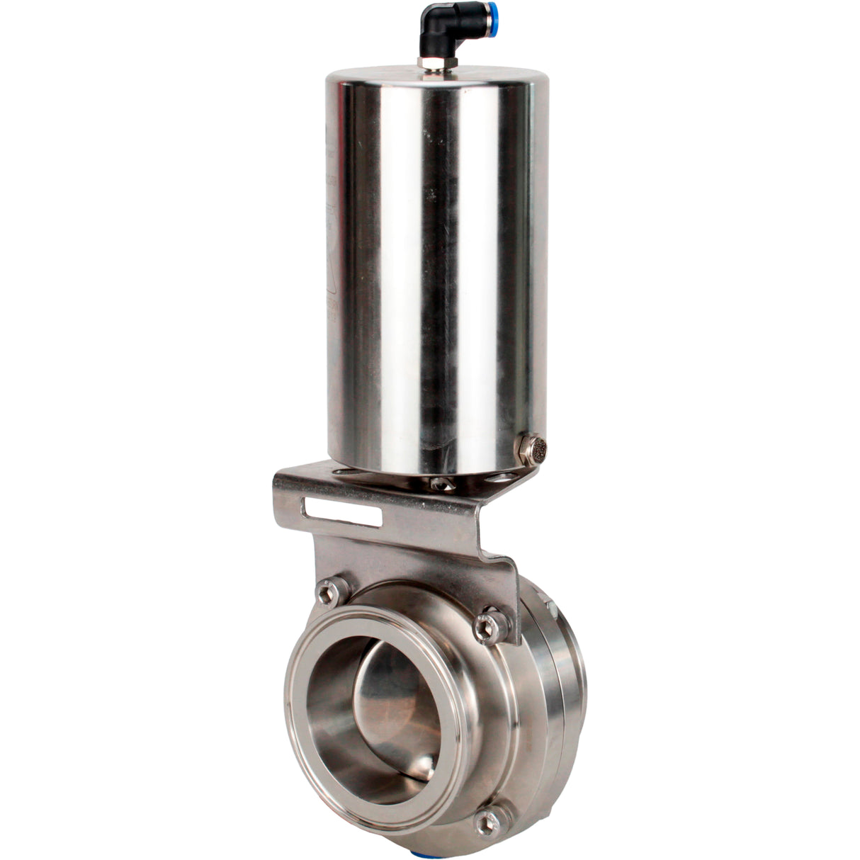 Water Butterfly valves Elephant WBV3131S-2W-C-H, body material - stainless steel AISI 304, seal - Silicon, with pneumatic actuator PA-SA-85