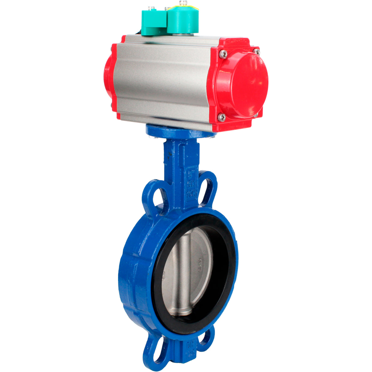 Water Butterfly Valve Elephant WBV3432V-2W-Fb-H DN50-300 16 bar case - 316L stainless steel, disc - 316L stainless steel, seal - Viton, with pneumatic drive PA-DA-XXX and ALS200D magnetic switch