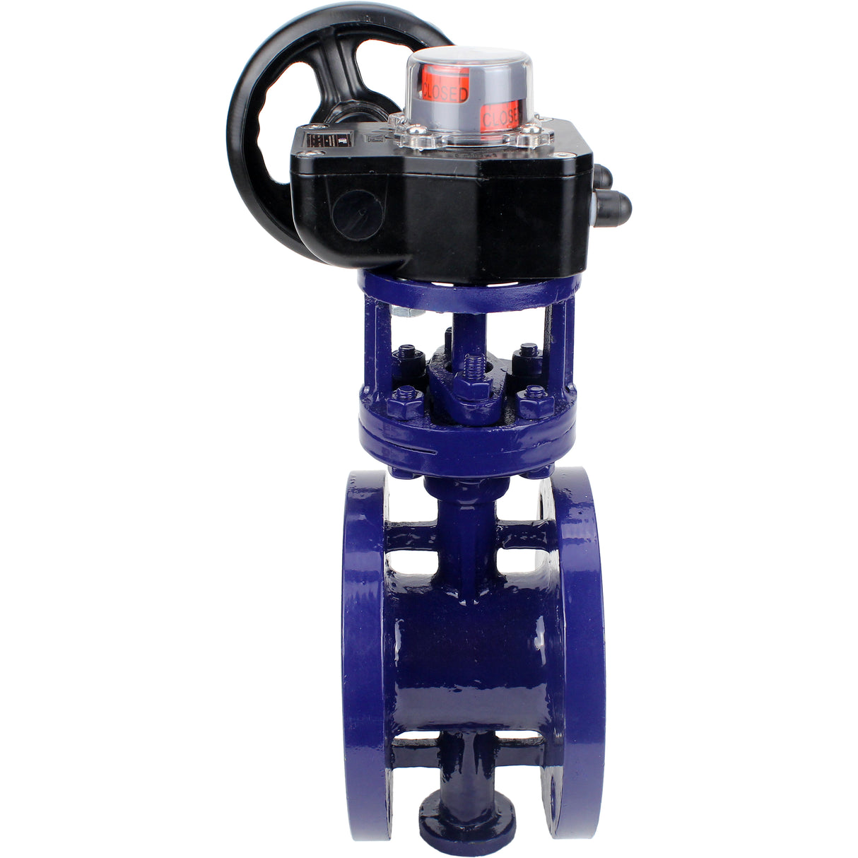 Vanne papillon d'eau Elephant WBV3EX-3431M-1W-F-ISO, matériau du corps - Acier au carbone, matériau du disque - Acier inoxydable AISI 304, joint - Métal, réducteur HGB RQN