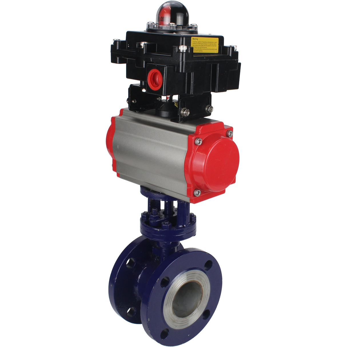 Vanne papillon d'eau Elephant WBV3EX-3431M-1W-F-ISO, matériau du corps - Acier au carbone, matériau du disque - Acier inoxydable AISI 304, joint - Métal, actionneur pneumatique PA-SA avec ressorts de rappel, , BKV APL-410N EX