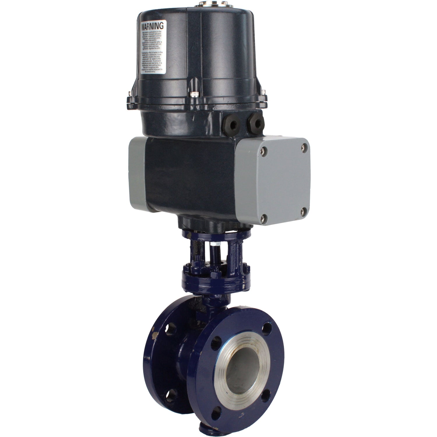 Butterfly valves with triple eccentricity Elephant WBV3EX-3431M-1W-F-ISO flanged, body - carbon steel WCB, disc - stainless steel 304, seal - METAL, with electric quarter turn actuator Elephant QTSA-N-EM-O0-220VAC