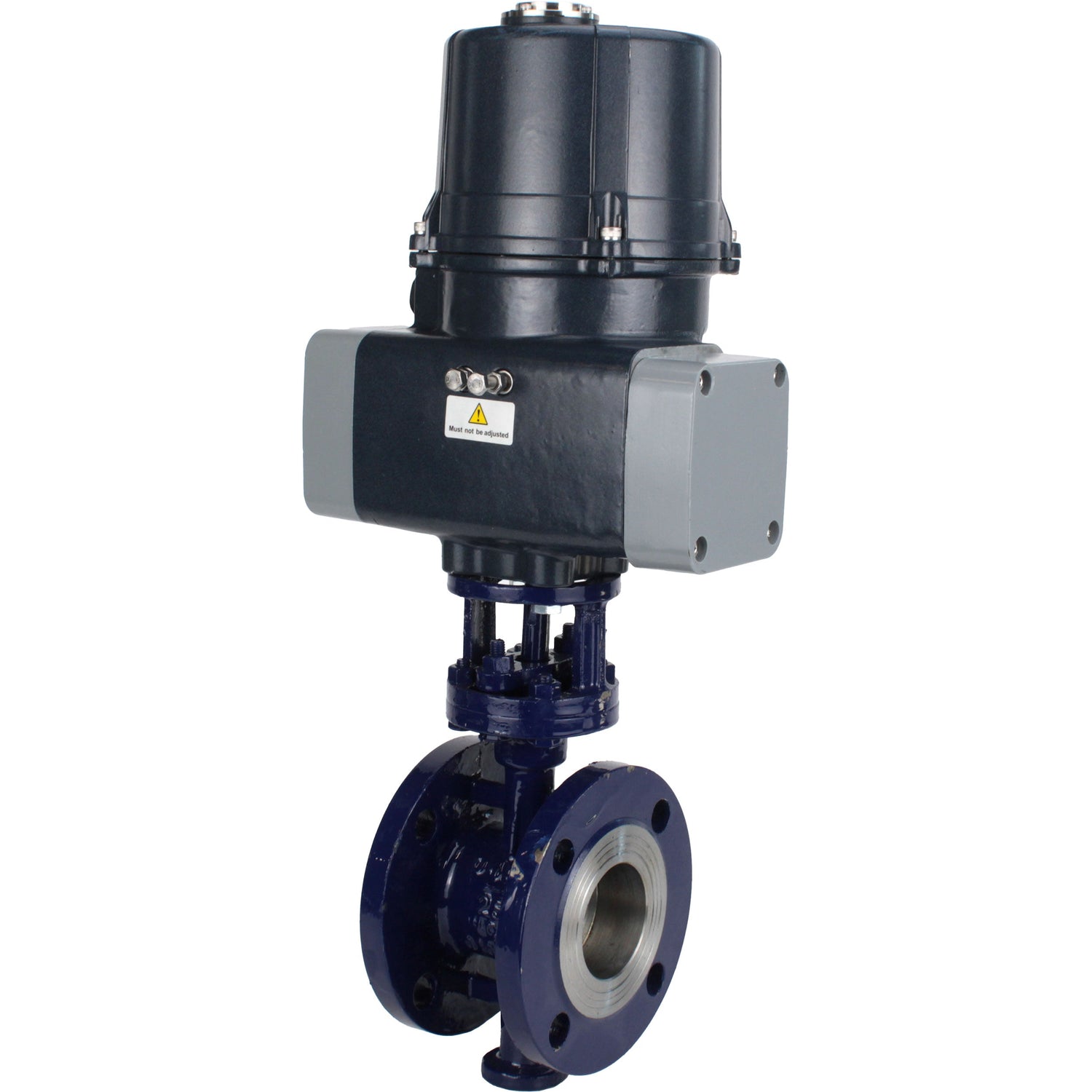 Butterfly valves with triple eccentricity Elephant WBV3EX-3431M-1W-F-ISO flanged, body - carbon steel WCB, disc - stainless steel 304, seal - METAL, with electric quarter turn actuator Elephant QTSA-N-EM-O0-220VAC