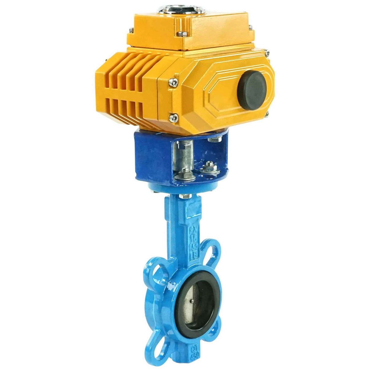 Vanne papillon d'eau Elephant bv16-110/220-4-20, matériau du corps - fonte GGG50, matériau du disque - fonte GGG40, joint - EPDM, commande par actionneur électrique