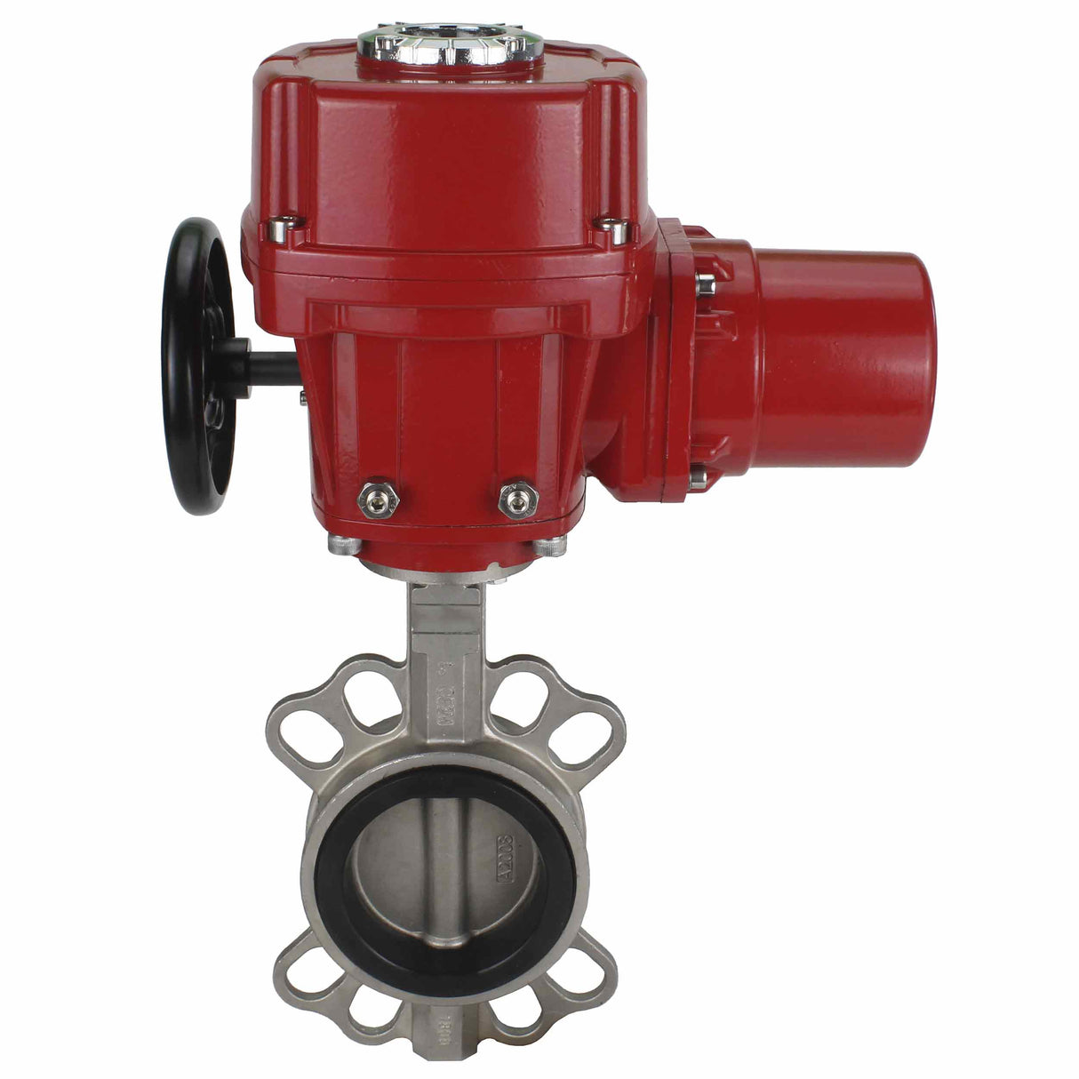 Vanne papillon d'eau Elephant 316l-316l-epdm-elephant-qt-wm-ex-110/220v, matériau du corps - acier inoxydable AISI 316L, matériau du disque - acier inoxydable AISI 316L, joint - EPDM, actionné par actionneur électrique