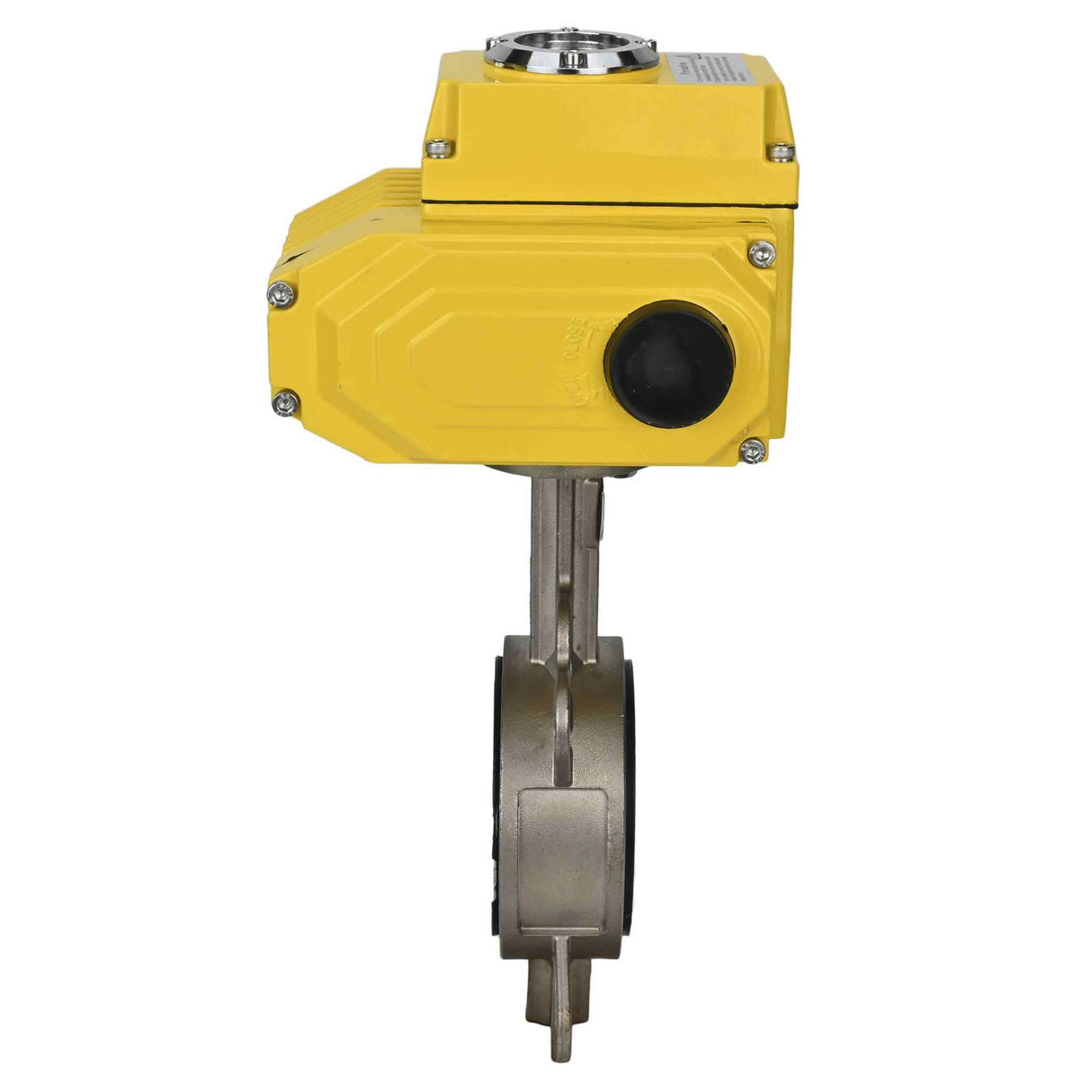 Vanne papillon d'eau Elephant 316l-ptfe-elephant-380, matériau du corps - acier inoxydable AISI 316L, matériau du disque - acier inoxydable AISI 316L, joint - PTFE, actionné par actionneur électrique