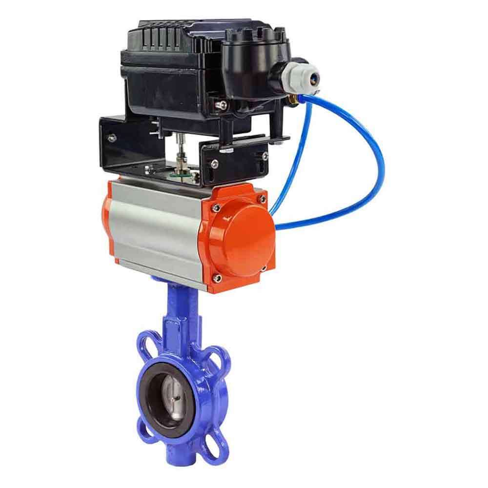 Vanne papillon d'eau Elephant ggg50-316l-epdm-elephant-sa-yt1000rsn, matériau du corps - fonte GGG50, matériau du disque - acier inoxydable AISI 316L, joint - EPDM, actionné par actionneur pneumatique
