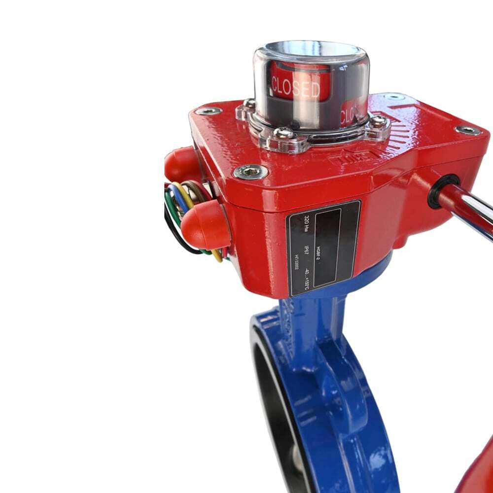 Vanne papillon d'eau Elephant WCB-316L-EPDM matériau du corps - Acier au carbone WCB, matériau du disque - Acier inoxydable AISI 316L, joint - EPDM avec engrenage Elephant HGBF, indicateur de position et capteur de rétroaction