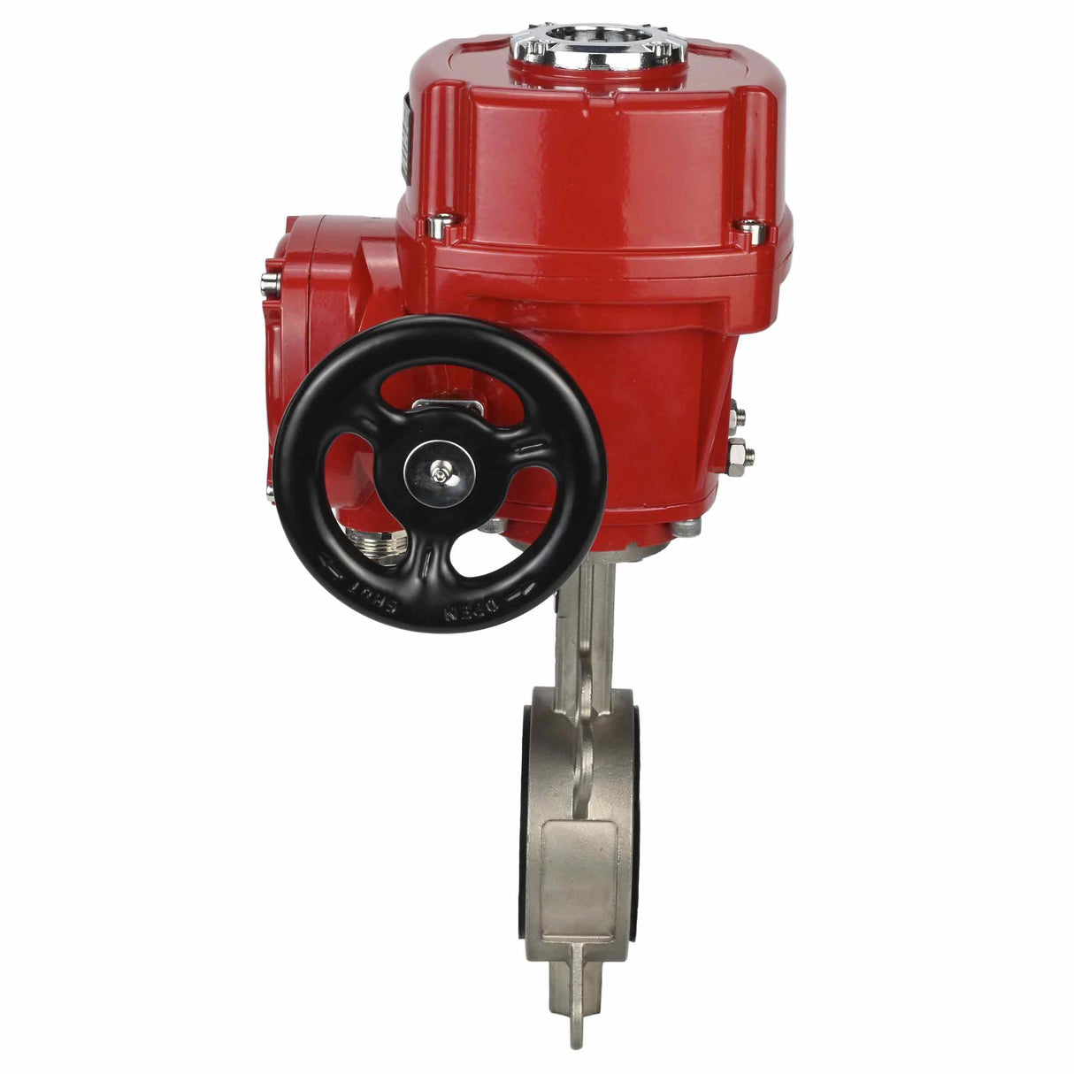 Vanne papillon d'eau Elephant 316L-316L-PTFE matériau du corps - acier inoxydable aisi 316l, matériau du disque - acier inoxydable AISI 316L, joint - PTFE avec actionneur électrique 1/4 de tour Elephant QT-W (M) EX 380V