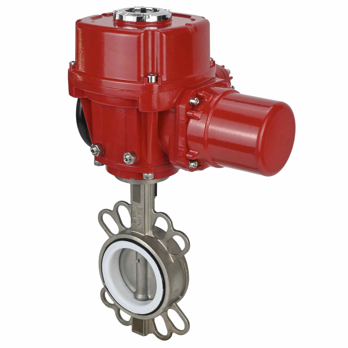 Vanne papillon d'eau Elephant 316L-316L-PTFE matériau du corps - acier inoxydable aisi 316l, matériau du disque - acier inoxydable AISI 316L, joint - PTFE avec actionneur électrique 1/4 de tour Elephant QT-W (M) EX 380V