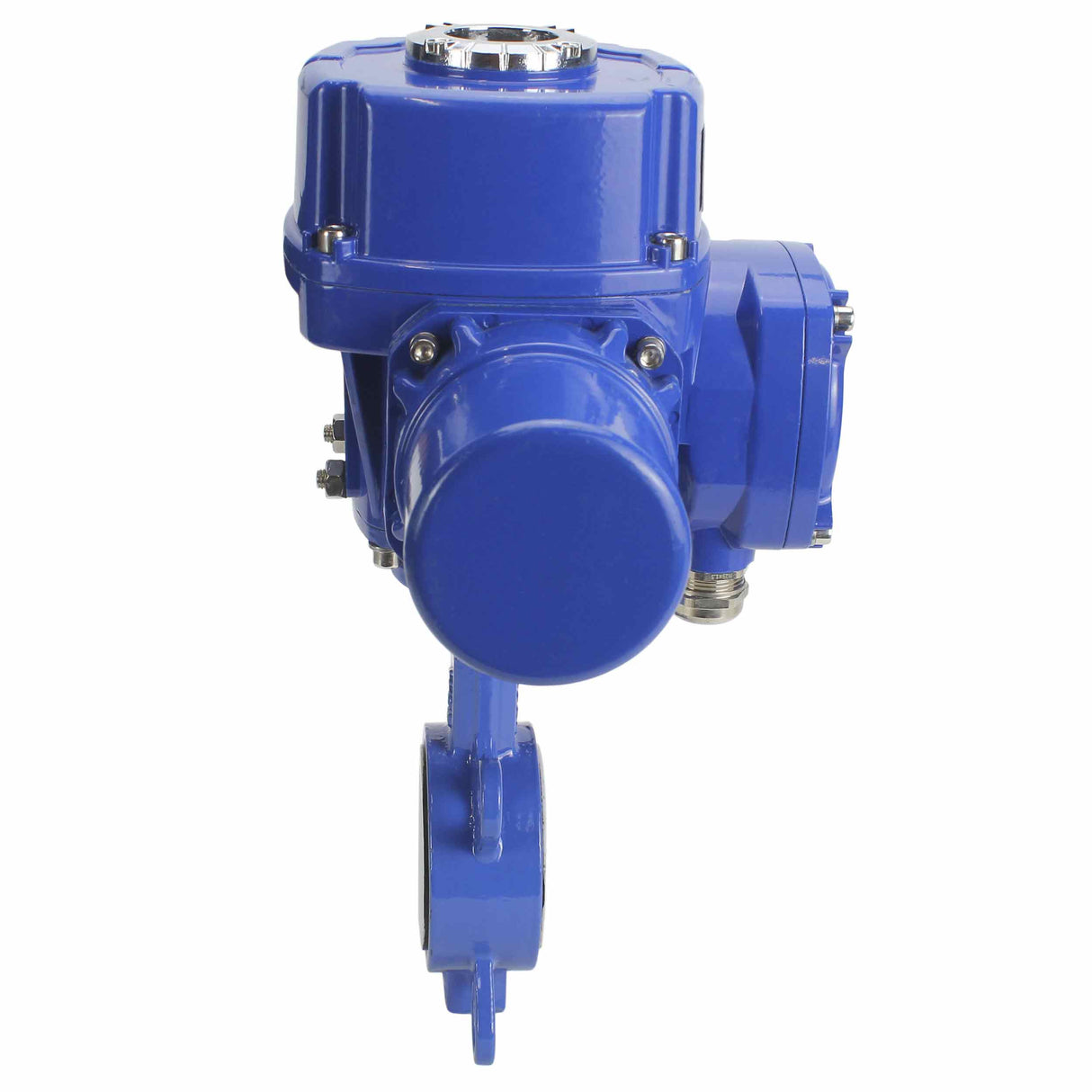 Vanne papillon d'eau Elephant WCB-316L-PTFE matériau du corps - Acier au carbone WCB, matériau du disque - Acier inoxydable AISI 316L, joint - PTFE avec actionneur électrique 1/4 de tour Elephant QT-W (M) 220V