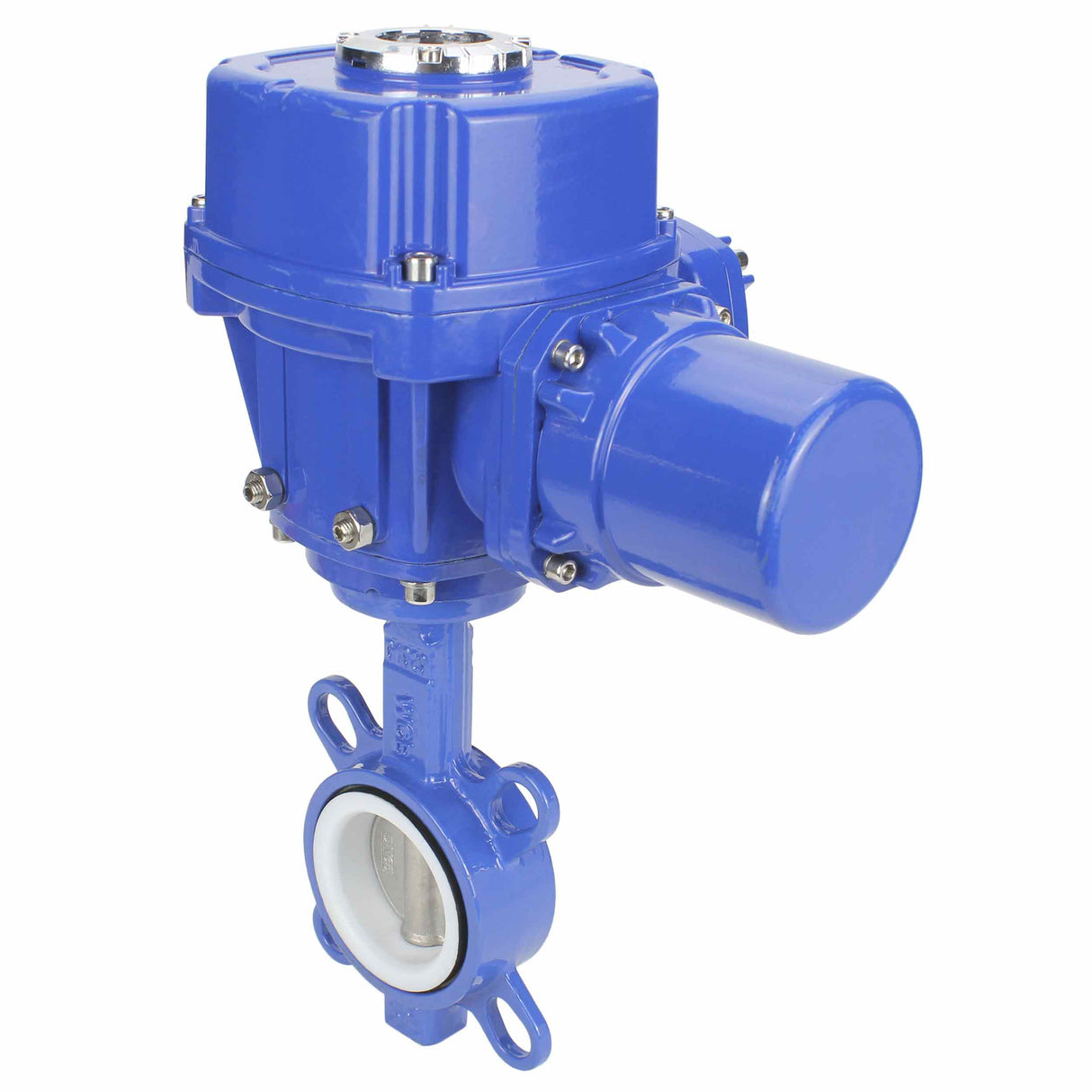 Vanne papillon d'eau Elephant WCB-316L-PTFE matériau du corps - Acier au carbone WCB, matériau du disque - Acier inoxydable AISI 316L, joint - PTFE avec actionneur électrique 1/4 de tour Elephant QT-W (M) 220V