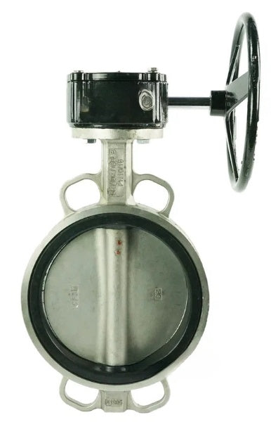 Vanne papillon d'eau Elephant WBV3131V-2W-Fb-H, matériau du corps - Acier inoxydable AISI 304, matériau du disque - Acier inoxydable AISI 304, joint - Viton, réducteur RDN RQN