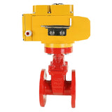 Vanne à clavette 30c939r rouge Elephant-GGG50-EPDM-F4-RED PSI232 classe 150 T=230-248°F raccord à bride, avec clavette revêtue de caoutchouc EPDM, actionneur électrique Elephant MT-380, 380V