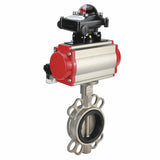 Vanne papillon d'eau Elephant 316l-316l-epdm-sa-4m310-110/220-apl210n, matériau du corps - acier inoxydable AISI 316L, matériau du disque - acier inoxydable AISI 316L, joint - EPDM, actionné par actionneur pneumatique