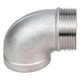 Coudes (angles) en acier Elephant PN16, angle 90°, filetés, corps - acier inoxydable 316, raccordement - filetage mâle/femelle