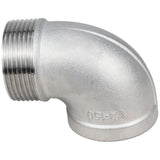 Coudes (angles) en acier Elephant PN16, angle 90°, filetés, corps - acier inoxydable 316, raccordement - filetage mâle/femelle
