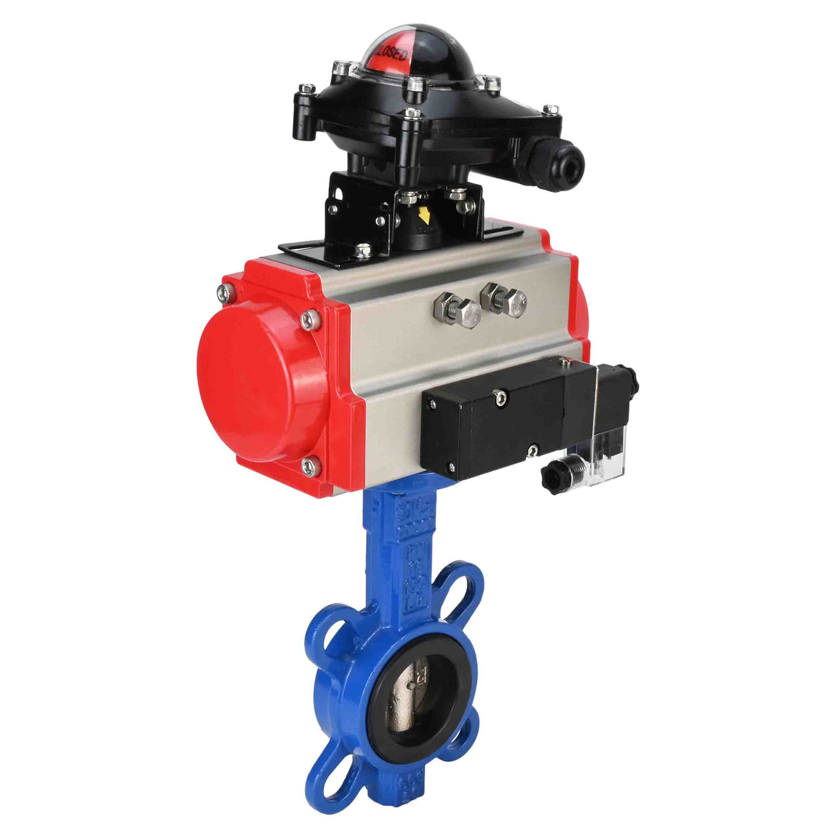 Vanne papillon d'eau Elephant g50-g40-epdm-elephant-da-4m310-110/220v-apl-210n, matériau du corps - fonte GGG50, matériau du disque - fonte GGG40, joint - EPDM, actionné par actionneur pneumatique