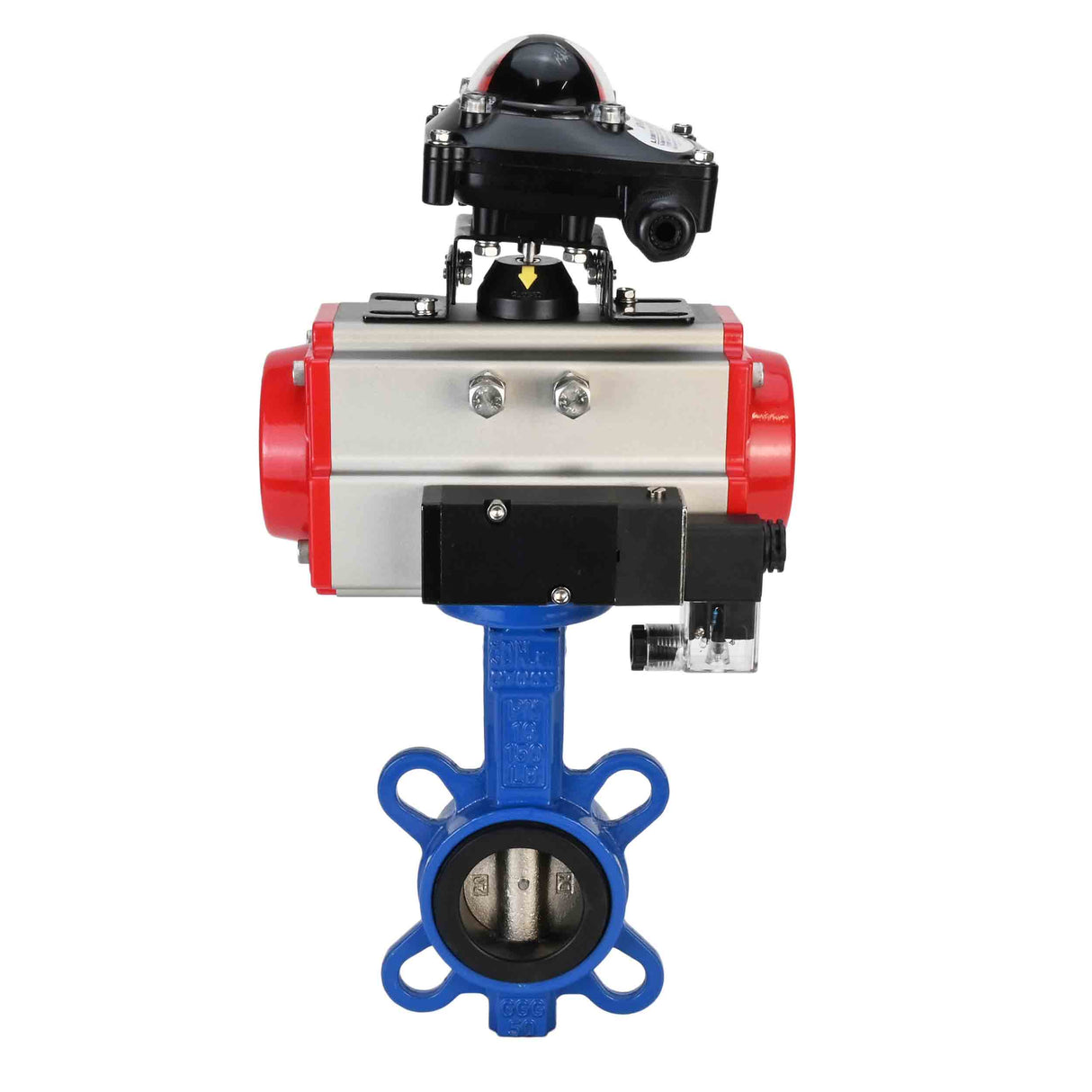 Vanne papillon d'eau Elephant g50-g40-epdm-elephant-da-4m310-110/220v-apl-210n, matériau du corps - fonte GGG50, matériau du disque - fonte GGG40, joint - EPDM, actionné par actionneur pneumatique