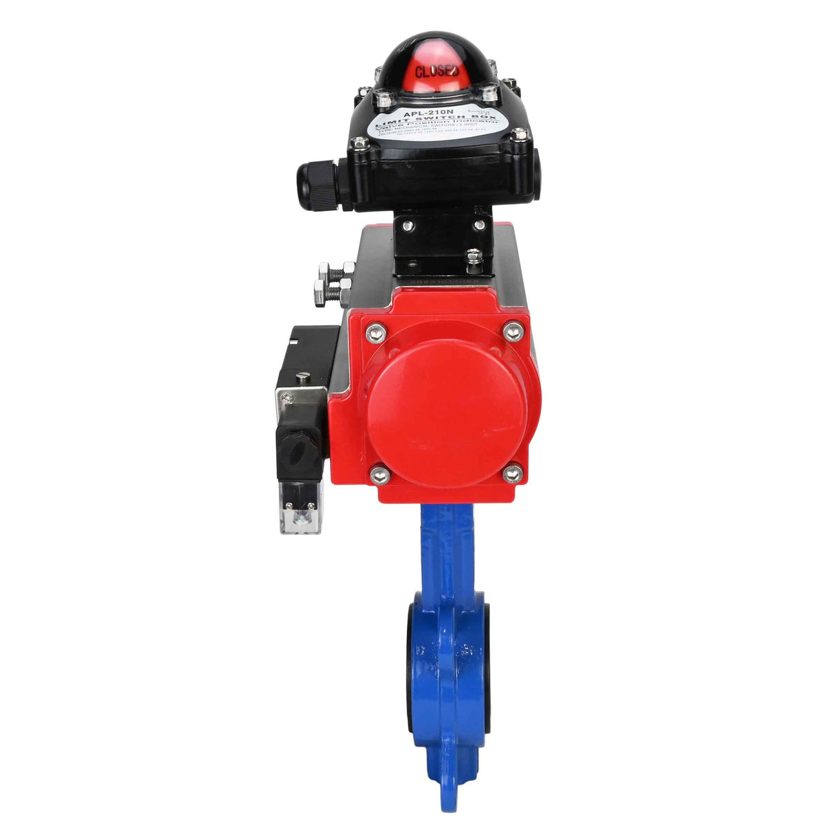 Vanne papillon d'eau Elephant g50-g40-epdm-elephant-da-4m310-110/220v-apl-210n, matériau du corps - fonte GGG50, matériau du disque - fonte GGG40, joint - EPDM, actionné par actionneur pneumatique