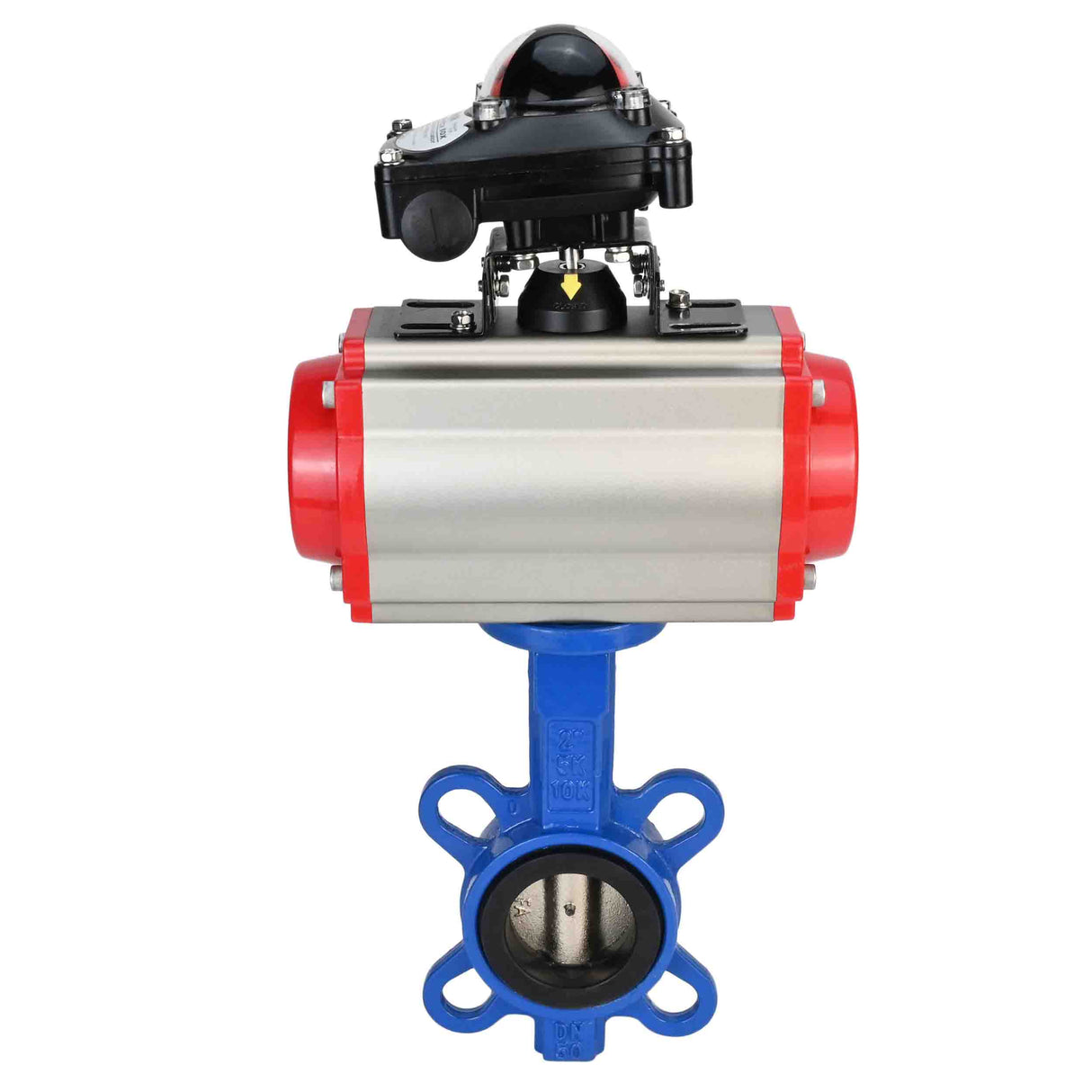 Vanne papillon d'eau Elephant g50-g40-epdm-elephant-da-4m310-110/220v-apl-210n, matériau du corps - fonte GGG50, matériau du disque - fonte GGG40, joint - EPDM, actionné par actionneur pneumatique