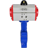 Vanne papillon d'eau Elephant WBV1631E-2W-Fb-H, matériau du corps - fonte QT450, matériau du disque - acier inoxydable AISI 304, joint - EPDM, avec actionneur pneumatique double effet PA-DA