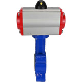 Vanne papillon d'eau Elephant WBV1631E-2W-Fb-H, matériau du corps - fonte QT450, matériau du disque - acier inoxydable AISI 304, joint - EPDM, avec actionneur pneumatique double effet PA-DA