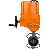 Vanne papillon d'eau Elephant 316l-316l-viton-elephant-ex-24, matériau du corps - acier inoxydable AISI 316L, matériau du disque - acier inoxydable AISI 316L, joint - VITON, commande par actionneur électrique