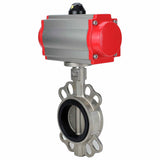 Vanne papillon d'eau Elephant WBV3131V-2W-Fb-H, matériau du corps - Acier inoxydable AISI 304, matériau du disque - Acier inoxydable AISI 304, joint - Viton, actionneur pneumatique PA-DA double action