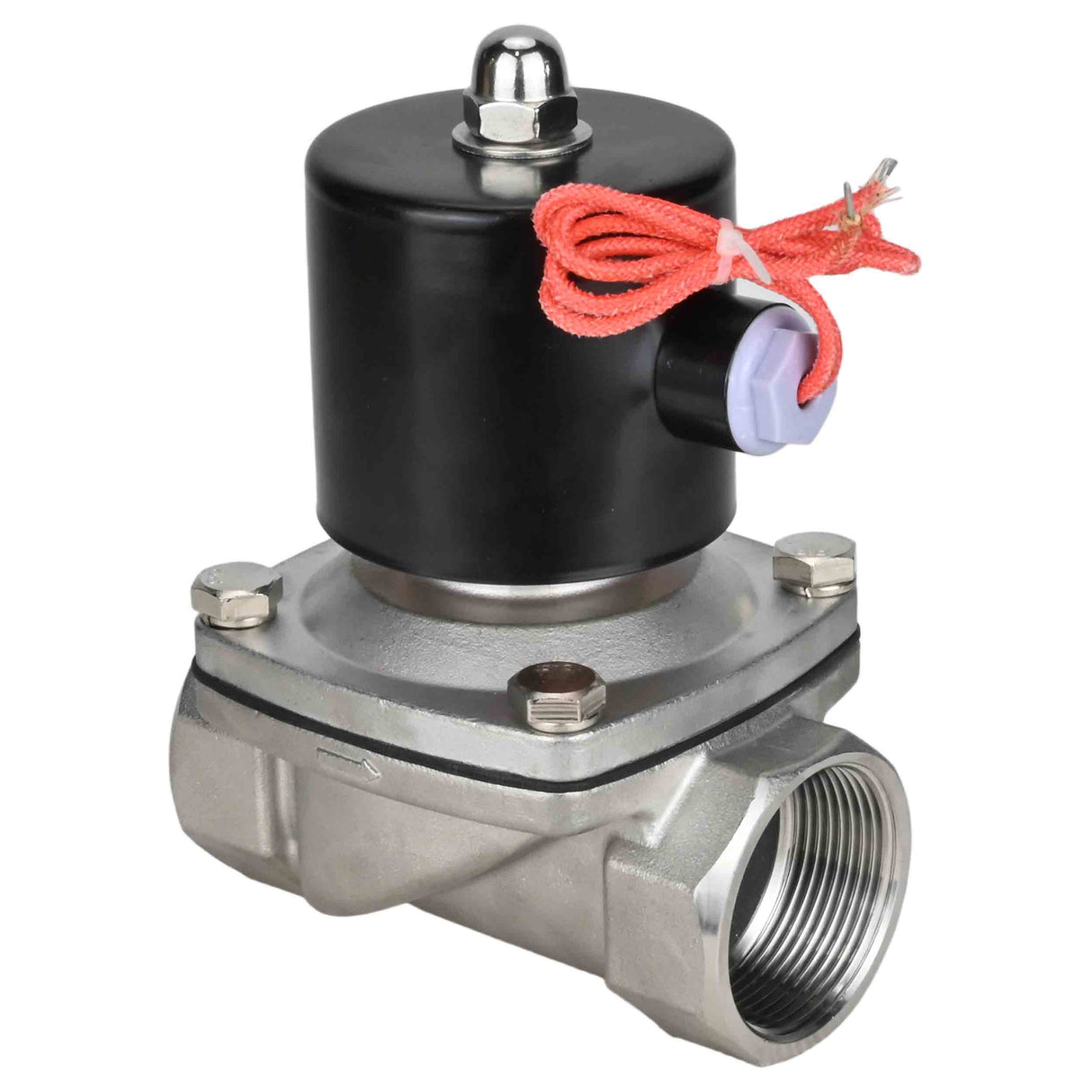Électrovanne électrique à action directe à deux voies normalement fermée Elephant VS2W-101V-NC VITON 24V, matériau du corps - acier inoxydable AISI 304, joint - Viton