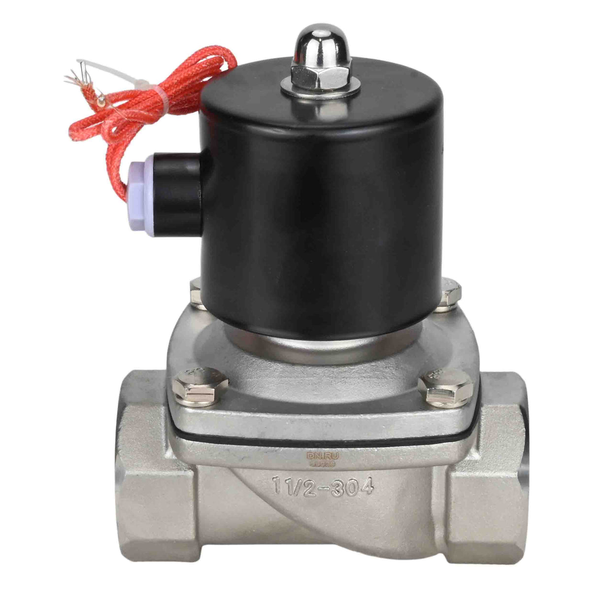 Électrovanne électrique à action directe à deux voies normalement fermée Elephant VS2W-101V-NC VITON 24V, matériau du corps - acier inoxydable AISI 304, joint - Viton