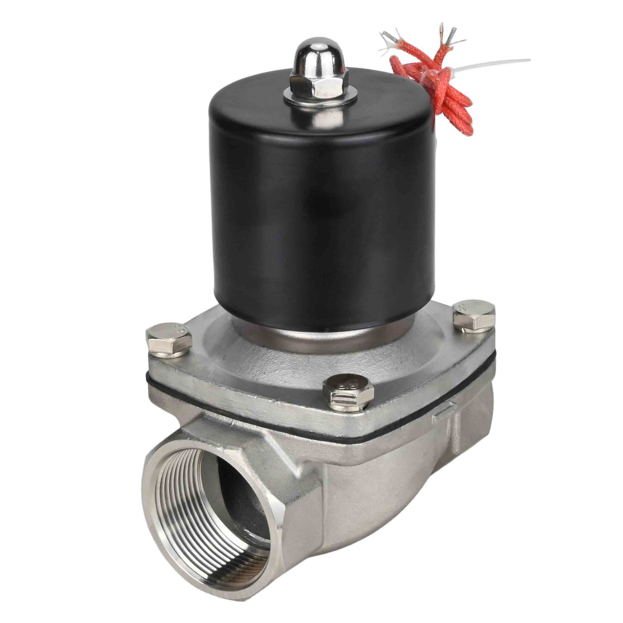 Électrovanne électrique à action directe à deux voies normalement fermée Elephant VS2W-101V-NC VITON 24V, matériau du corps - acier inoxydable AISI 304, joint - Viton