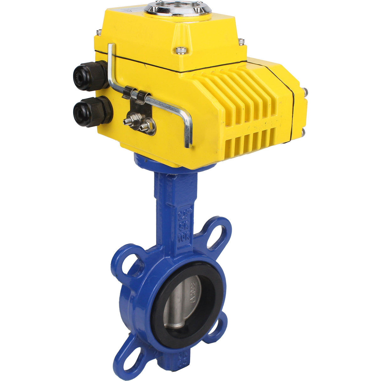 Vanne papillon d'eau Elephant ggg50-316l-epdm-elephant-24v, matériau du corps - fonte GGG50, matériau du disque - acier inoxydable AISI 316L, joint - EPDM, actionné par un actionneur électrique