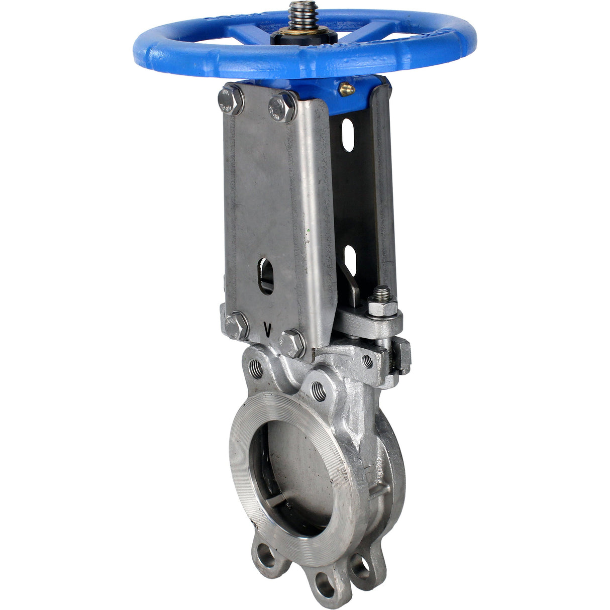 Vanne à guillotine Elephant GVKR3232E-1W-Fb-S, matériau du corps - acier inoxydable AISI 316, matériau du couteau - acier inoxydable AISI 316, joint - EPDM, volant